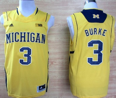 Michigan Wolverines #3 Trey Burke Yellow Big 10 Patch Jerseys,We sell and wholesale Michigan Wolverines #3 Trey Burke Yellow Big 10 Patch Jerseys on line form chian!