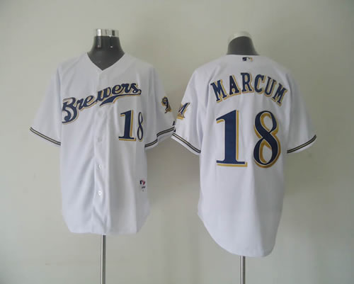 Milwaukee Brewers #18 shaun marcum White Jerseys,We sell and wholesale Milwaukee Brewers #18 shaun marcum White Jerseys on line form chian!