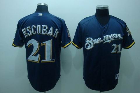 Milwaukee Brewers #21 Alcides Escobar blue Jerseys,We sell and wholesale Milwaukee Brewers #21 Alcides Escobar blue Jerseys on line form chian!