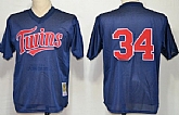 Minnesota Twins #34 Kirby Puckett Mesh Batting Practice Navy Blue Throwback Jerseys,baseball caps,new era cap wholesale,wholesale hats