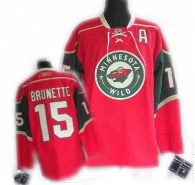 Minnesota Wilds #15 BRUNETTE Red Jerseys,We sell and wholesale Minnesota Wilds #15 BRUNETTE Red Jerseys on line form chian!