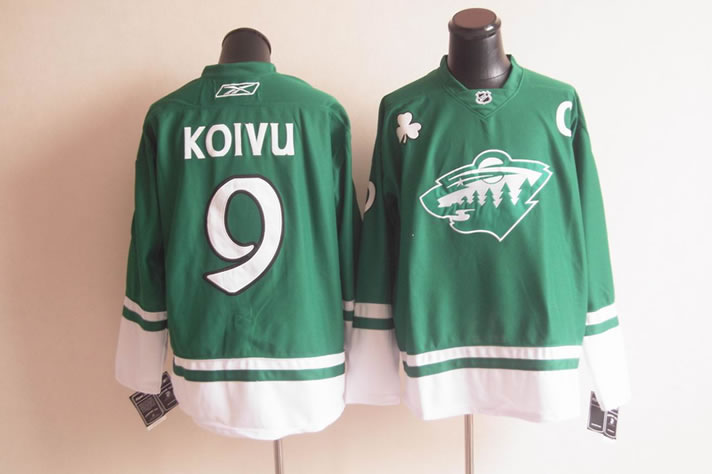 Minnesota Wilds #9 KOIVU Green with Patch C Jerseys,We sell and wholesale Minnesota Wilds #9 KOIVU Green with Patch C Jerseys on line form chian!