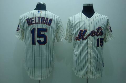 New York Mets #15 beltran cream(blue strip)cool base,We sell and wholesale New York Mets #15 beltran cream(blue strip)cool base on line form chian!