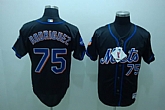 New York Mets #75 Francisco Rodriguez black Jerseys,baseball caps,new era cap wholesale,wholesale hats