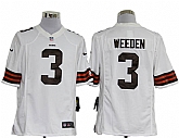 Nike Cleveland Browns #3 Brandon Weeden Game White Jerseys,baseball caps,new era cap wholesale,wholesale hats