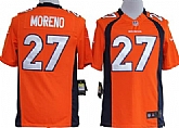 Nike Denver Broncos #27 Knowshon Moreno Orange Game Jerseys