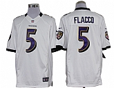 Nike Limited Baltimore Ravens #5 Joe Flacco White Jerseys