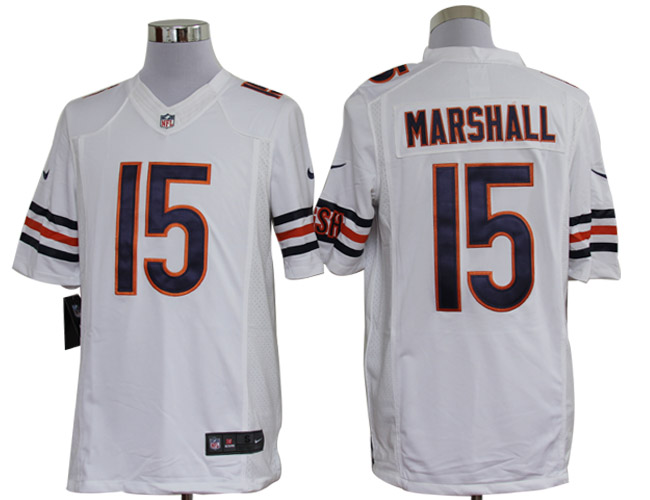Nike Limited Chicago Bears #15 Brandon Marshall White Jerseys,We sell and wholesale Nike Limited Chicago Bears #15 Brandon Marshall White Jerseys on line form chian!