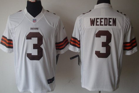 Nike Limited Cleveland Browns #3 Brandon Weeden White Jerseys,We sell and wholesale Nike Limited Cleveland Browns #3 Brandon Weeden White Jerseys on line form chian!