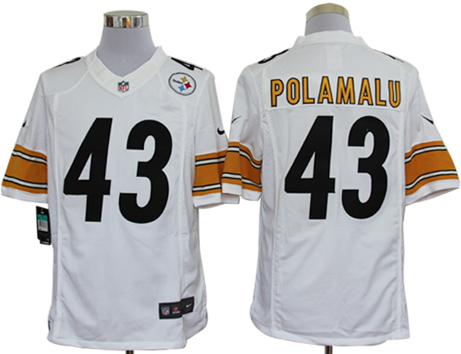 Nike Limited Pittsburgh Steelers #43 Troy Polamalu White Jerseys,We sell and wholesale Nike Limited Pittsburgh Steelers #43 Troy Polamalu White Jerseys on line form chian!