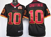 Nike Washington Redskins #10 Robert Griffin III Black Game 80TH Jerseys