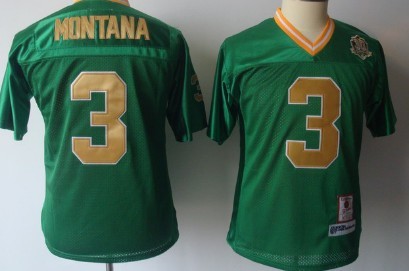 Notre Dame Fighting Irish #3 Montana Green Throwback Kids Jerseys,We sell and wholesale Notre Dame Fighting Irish #3 Montana Green Throwback Kids Jerseys on line form chian!