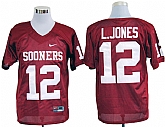 Oklahoma Sooners #12 L.Jones Red NCAA Jerseys,baseball caps,new era cap wholesale,wholesale hats