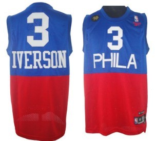 Philadelphia 76ers #3 Allen Iverson Soul Swingman Blue With Red 10TH Jerseys,We sell and wholesale Philadelphia 76ers #3 Allen Iverson Soul Swingman Blue With Red 10TH Jerseys on line form chian!
