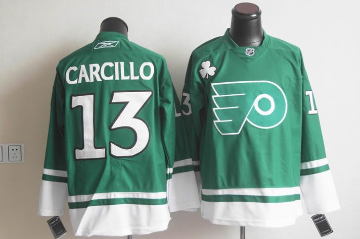 Philadelphia Flyers #13 carcillo Green Jerseys,We sell and wholesale Philadelphia Flyers #13 carcillo Green Jerseys on line form chian!