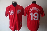 Philadelphia Phillies #19 Luzinski Red M&N Jerseys