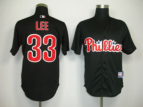 Philadelphia Phillies #33 Cliff Lee Authentic Black Jerseys,We sell and wholesale Philadelphia Phillies #33 Cliff Lee Authentic Black Jerseys on line form chian!