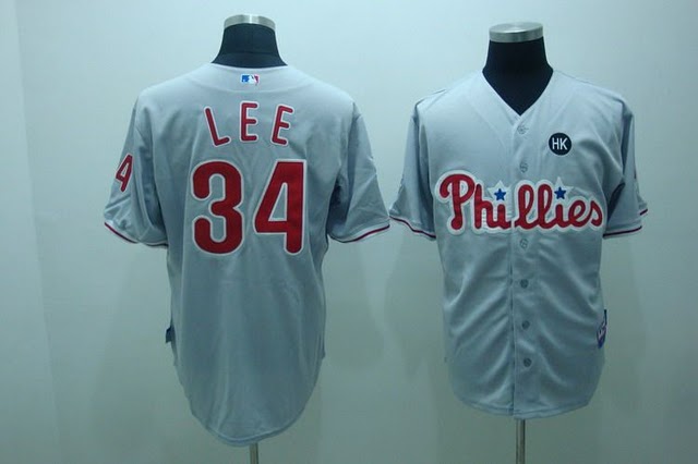 Philadelphia Phillies #34 Cliff Lee grey Jerseys,We sell and wholesale Philadelphia Phillies #34 Cliff Lee grey Jerseys on line form chian!