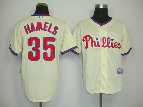 Philadelphia Phillies #35 Colbert Hamels Cream Jerseys,We sell and wholesale Philadelphia Phillies #35 Colbert Hamels Cream Jerseys on line form chian!