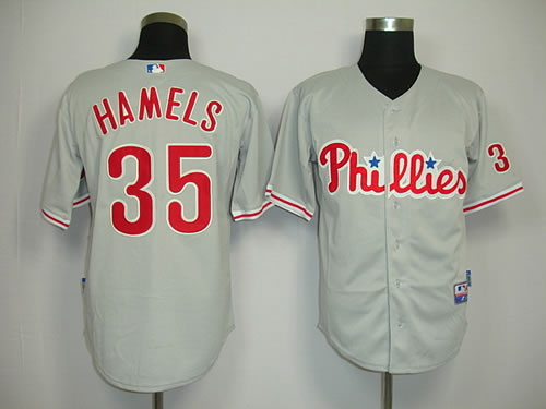 Philadelphia Phillies #35 Colbert Hamels Grey Jerseys,We sell and wholesale Philadelphia Phillies #35 Colbert Hamels Grey Jerseys on line form chian!
