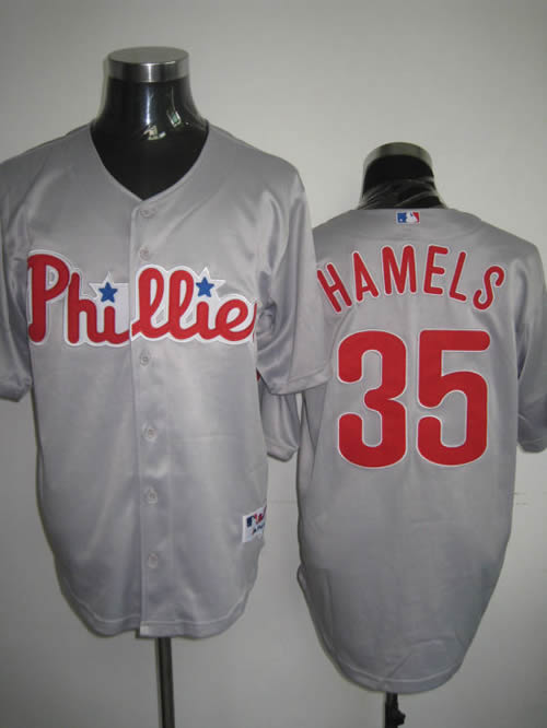 Philadelphia Phillies #35 Cole Hamels Grey Jerseys,We sell and wholesale Philadelphia Phillies #35 Cole Hamels Grey Jerseys on line form chian!
