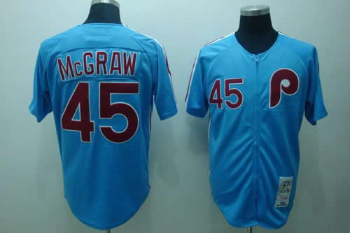 Philadelphia Phillies #45 Tug McGraw blue Throwback Jerseys,We sell and wholesale Philadelphia Phillies #45 Tug McGraw blue Throwback Jerseys on line form chian!