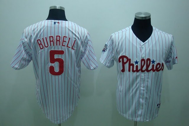 Philadelphia Phillies #5 Pat Burrel white Jerseys,We sell and wholesale Philadelphia Phillies #5 Pat Burrel white Jerseys on line form chian!