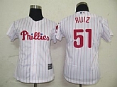 Philadelphia Phillies #51 Javi Ruiz white with red pinstripe Jerseys