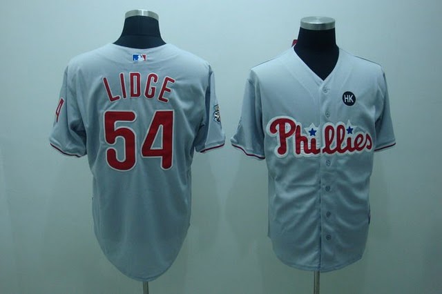 Philadelphia Phillies #54 Brad Lidge grey Jerseys,We sell and wholesale Philadelphia Phillies #54 Brad Lidge grey Jerseys on line form chian!