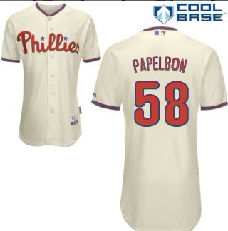 Philadelphia Phillies #58 Jonathan Papelbon Cream Jerseys,We sell and wholesale Philadelphia Phillies #58 Jonathan Papelbon Cream Jerseys on line form chian!
