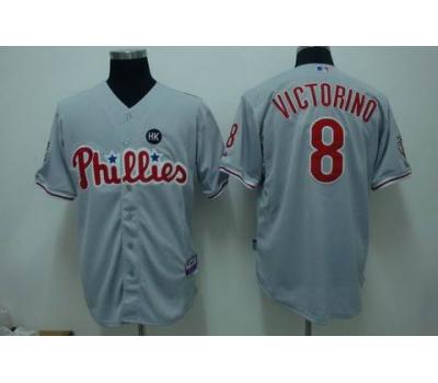Philadelphia Phillies #8 Shane Victorino grey Jerseys,We sell and wholesale Philadelphia Phillies #8 Shane Victorino grey Jerseys on line form chian!