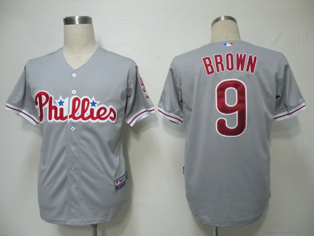 Philadelphia Phillies #9 Brown Grey Cool Base Jerseys,We sell and wholesale Philadelphia Phillies #9 Brown Grey Cool Base Jerseys on line form chian!