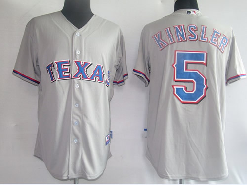 Rangers #5 Kinsler grey Jerseys,We sell and wholesale Rangers #5 Kinsler grey Jerseys on line form chian!