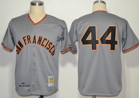 San Francisco Giants #44 Willie McCovey 1962 Gray Wool Throwback Jerseys,We sell and wholesale San Francisco Giants #44 Willie McCovey 1962 Gray Wool Throwback Jerseys on line form chian!