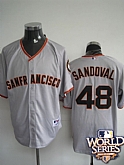 San Francisco Giants #48 Sandoval gray world series Jerseys,baseball caps,new era cap wholesale,wholesale hats
