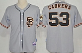 San Francisco Giants #53 Melky Cabrera Gray Jerseys,baseball caps,new era cap wholesale,wholesale hats