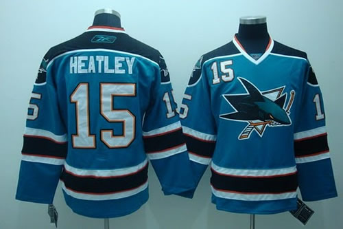 San Jose Sharks #15 HEATLEY blue Jerseys,We sell and wholesale San Jose Sharks #15 HEATLEY blue Jerseys on line form chian!