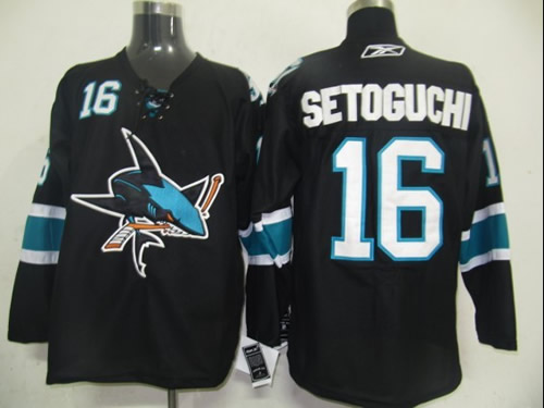San Jose Sharks #16 Setoguchi Black Jerseys.,We sell and wholesale San Jose Sharks #16 Setoguchi Black Jerseys. on line form chian!