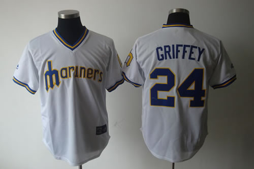 Seattle Mariners #24 Griffey White Jerseys,We sell and wholesale Seattle Mariners #24 Griffey White Jerseys on line form chian!