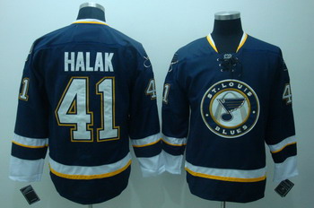 St.Louis Blues #41 Halak Dark Blue Jerseys,We sell and wholesale St.Louis Blues #41 Halak Dark Blue Jerseys on line form chian!