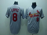 St.Louis Cardinals #8 Lopez grey Jerseys,baseball caps,new era cap wholesale,wholesale hats
