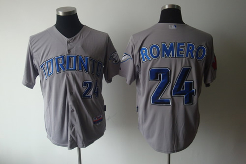 Toronto Blue Jays #24 Romero Grey jersey,We sell and wholesale Toronto Blue Jays #24 Romero Grey jersey on line form chian!