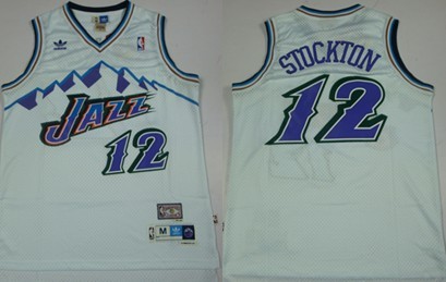 Utah Jazz #12 John Stockton Soul Swingman Stitched White Throwback Jerseys,We sell and wholesale Utah Jazz #12 John Stockton Soul Swingman Stitched White Throwback Jerseys on line form chian!