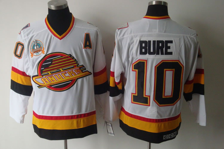 Vancouver Canucks #10 PAVEL BURE CCM White with A patch Jerseys,We sell and wholesale Vancouver Canucks #10 PAVEL BURE CCM White with A patch Jerseys on line form chian!