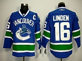 Vancouver Canucks #16 Linden with C Patch Blue Jerseys.,baseball caps,new era cap wholesale,wholesale hats