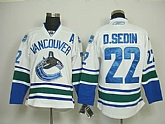 Vancouver Canucks #22 D.Sedin White Jerseys,baseball caps,new era cap wholesale,wholesale hats
