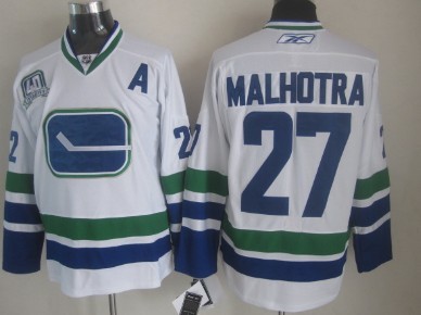 Vancouver Canucks #27 Malhotra White Third Jerseys,We sell and wholesale Vancouver Canucks #27 Malhotra White Third Jerseys on line form chian!