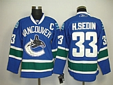 Vancouver Canucks #33 H.sedin blue Jersey,baseball caps,new era cap wholesale,wholesale hats
