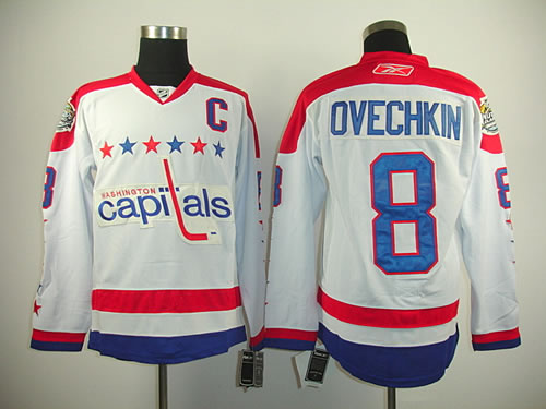 Washington Capitals #8 Ovechkin white Winter Classic and C Patch Jerseys,We sell and wholesale Washington Capitals #8 Ovechkin white Winter Classic and C Patch Jerseys on line form chian!