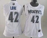 Women's Minnesota Timberwolves #42 Kevin Love Revolution 30 Swingman White Jerseys,baseball caps,new era cap wholesale,wholesale hats